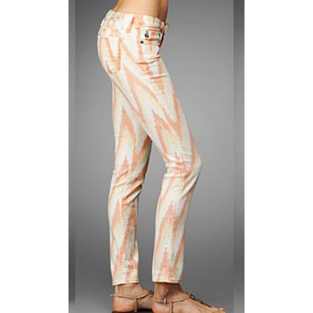 Adriano Goldschmied Women's Jeans Stilt Orange White Skinny Size 27  NWT